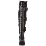 Black Velvet 9,5 cm GLAM-300 High Heeled Overknee Boots