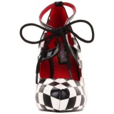 Black White 10,5 cm HARLEQUIN-03 Womens Shoes with High Heels