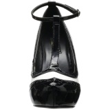 Black White 11,5 cm retro vintage BETTIE-22 Womens Shoes with High Heels