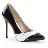 Black White 13 cm AMUSE-26 womens Shoes with High Heels