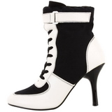 Black White 9,5 cm REFEREE-125 Ankle Calf Boots Women