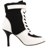 Black White 9,5 cm REFEREE-125 Ankle Calf Boots Women