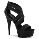 Black elasticated band 15 cm DELIGHT-669 pleaser womens shoes