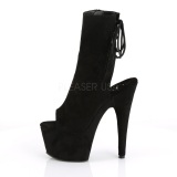 Black faux suede 18 cm ADORE-1018FS Pole dancing ankle boots