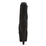 Black faux suede 18 cm ADORE-1021FS Pole dancing ankle boots