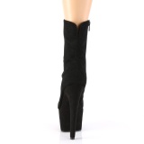 Black faux suede 18 cm ADORE-1042 Pole dancing ankle boots