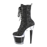 Black glitter 20 cm SPECTATOR-1040G Exotic pole dance ankle boots