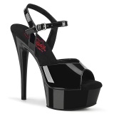 Black sandals platform 15 cm EXCITE-609 pleaser high heels sandals