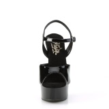 Black sandals platform 15 cm EXCITE-609 pleaser high heels sandals