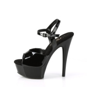 Black sandals platform 15 cm EXCITE-609 pleaser high heels sandals
