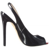 Black slingback 13 cm SEXY-08 high heels slingbacks shoes