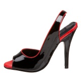 Black slingback pumps 13 cm peeptoe slingbacks shoes