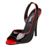 Black slingback pumps 13 cm peeptoe slingbacks shoes