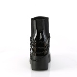 Black vegan boots 13 cm VOID-50 demonia knee boots wedges platform
