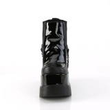 Black vegan boots 13 cm VOID-50 demoniacult knee boots wedges platform
