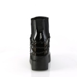 Black vegan boots 13 cm VOID-50 demoniacult knee boots wedges platform