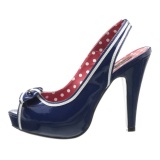 Blue 11,5 cm retro vintage BETTIE-05 Womens Shoes with High Heels