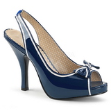 Blue Patent 11,5 cm PINUP-10 big size sandals womens
