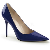 Blue Patent Shiny 10 cm CLASSIQUE-20 pointed toe stiletto pumps