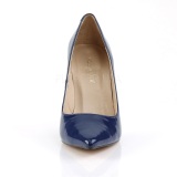 Blue Varnished 10 cm CLASSIQUE-20 pointed toe stiletto pumps