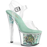 Blue transparent 18 cm SKY-308CF Exotic stripper high heel shoes