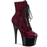 Bordo snake pattern 18 cm ADORE-1020SP Exotic pole dance ankle boots