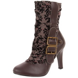 Brown 10,5 cm TESLA-106 Flat Ankle Calf Boots Women