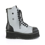 Canvas GRAVEDIGGER-102 demoniacult ankle boots - steel toe combat boots