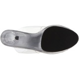 Clear 12 cm FLAIR-402 womens mules shoes