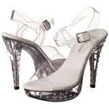 Clear Rhinestone 13 cm COCKTAIL-508SDT Acrylic High Heeled Sandal