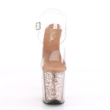 Copper 20 cm FLAMINGO-808G High Heels Glitter Platform