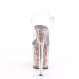 Copper 20 cm FLAMINGO-808G High Heels Glitter Platform