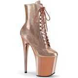 Copper Patent 20 cm FLAMINGO-1020 Pole dancing ankle boots