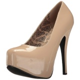 Cream Patent 14,5 cm Burlesque TEEZE-06W mens pumps for wide feets