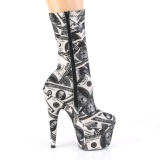 Dollar bills canvas 18 cm ADORE-1002DP ankle boots with platform