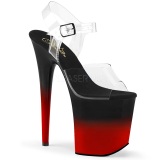 Dual Colored 20 cm FLAMINGO-808BR-H Platform High Heels Shoes