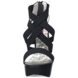 Elasticated Band 14,5 cm Burlesque TEEZE-47W mens high heels for wide feets