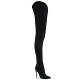 Faux Suede 13 cm COURTLY-4017 Pleaser Overknee Boots