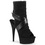 Faux Suede 15 cm DELIGHT-1034 pleaser ankle boots platform