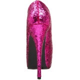 Fuchsia Glitter 14,5 cm Burlesque BORDELLO TEEZE-06G Platform Pumps