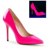 Fuchsia Neon 13 cm AMUSE-20 pointed toe stiletto pumps