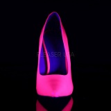 Fuchsia Neon 13 cm AMUSE-20 pointed toe stiletto pumps