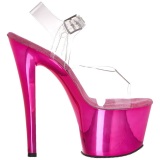 Fuchsia Transparent 18 cm SKY-308 High Heels Platform