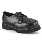 Genuine leather RIOT-03 demonia shoes - punk steel toe shoes