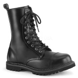 Genuine leather RIOT-10 demoniacult ankle boots - steel toe combat boots