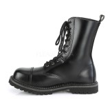 Genuine leather RIOT-10 demoniacult ankle boots - steel toe combat boots
