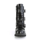 Genuine leather RIOT-12BK demonia boots - unisex steel toe combat boots