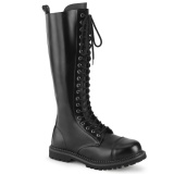 Genuine leather RIOT-20 demonia boots - unisex steel toe combat boots