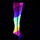 Glitter 10 cm DREAM-3012RBG Thigh High Boots for Drag Queen