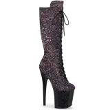 Glitter 20 cm FLAMINGO-2020MG extrem platform boots high heels